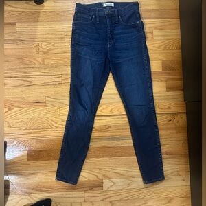 Madewell Dark Blue High-Rise Skinny Jeans